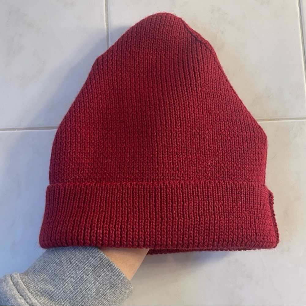 Cozy Red Knit Beanie